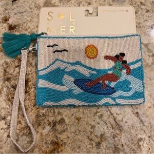 Beaded Surfing Wristlet/Clutch with Tassel